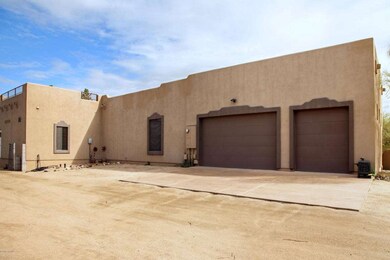 Side of main house - garage