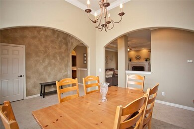 formal dining open to the living area