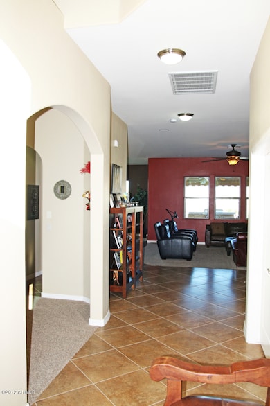 Hall view into family room