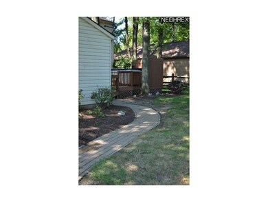 Paver walk way leads to the Hot Tub & Deck.