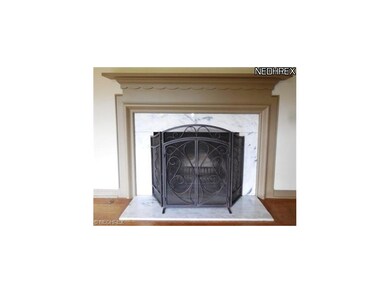 There is also a woodburning fireplace with marble 