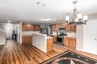 Open kitchen with island seating