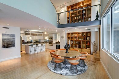 Dining, Kitchen, Bookshelves