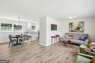 Open Concept Living Space With New Flooring