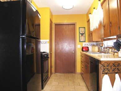 The door accesses the laundry room.