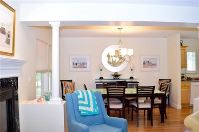 Open living and dining area