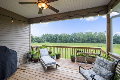 Covered deck off dining area with gas line for gri