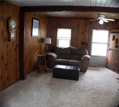 Beautiful knotty pine in the great room.