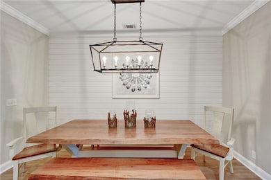 Conveniently located dining room