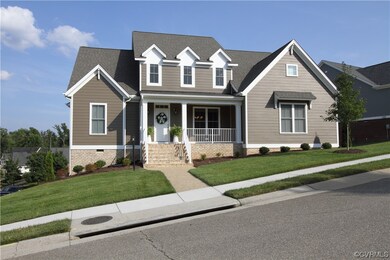 Full Front porch Augusta plan w/Farmhouse elevatio