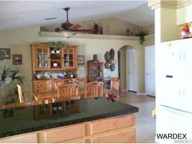 From kitchen toward dining