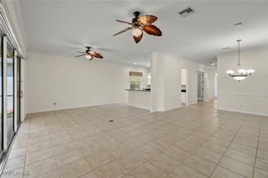 Unfurnished living room with light tile patterned