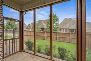 Unfurnished sunroom with a residential view