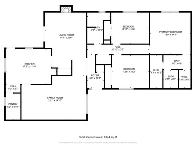 4707 - Ranch View Road.  Measurements are calculat