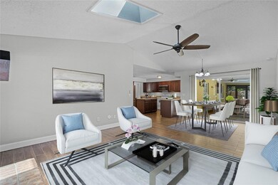 FAMILY ROOM/KITCHEN. Virtually Staged.