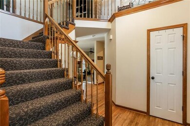 Open Staircase with designer carpet - leads to 4 b