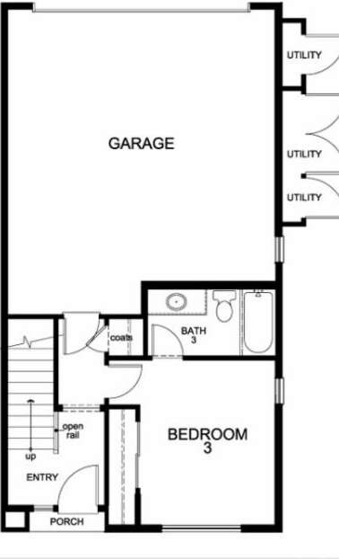 1st floor has 2-car garage and main floor bedroom