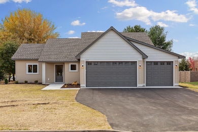 Spacious three-car garage