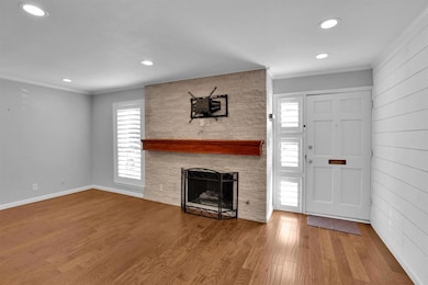 Cozy up to the fireplace with a built-in TV mount