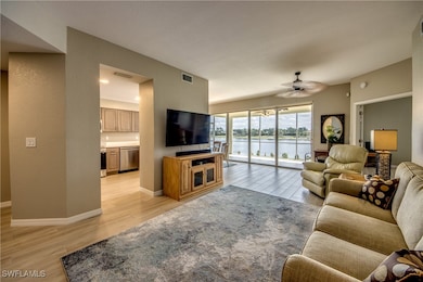 Living room with views of the lake