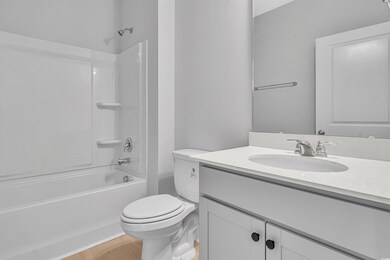 Raised height vanity and toilet.