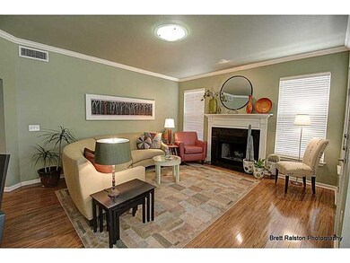 Living Room. Living room with Bamboo Floors and Cr
