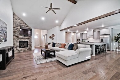 Ideal open living flows beautifully! Gorgeous wood
