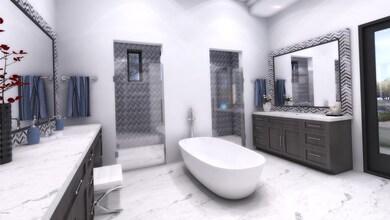 Luxurious marble stone & vessel tub