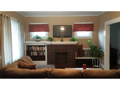 Living Room. Built in shelves in living room with 