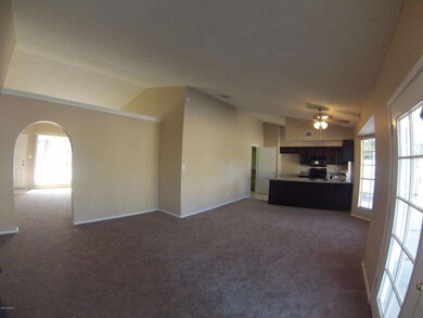 family room and kitchen