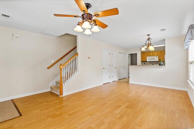 Unfurnished living room with light wood-type floor
