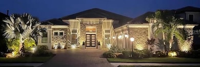 Evening Curb Appeal with Uplights