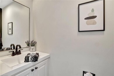 Bathroom with vanity downstairs