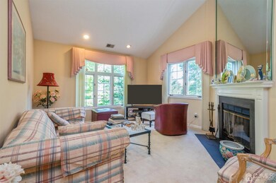 Family Room with Vaulted Ceiling, Wood-Burning Fir
