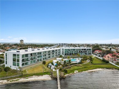 Community Pier with Docks on River side.