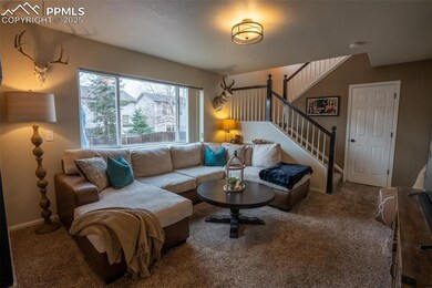 Main floor living room, view from front door