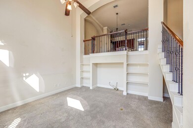 Unfurnished living room featuring carpet, ceiling 