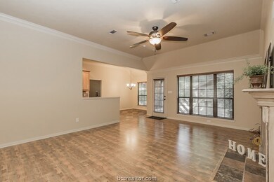 Living room opens to breakfast room and kitchen