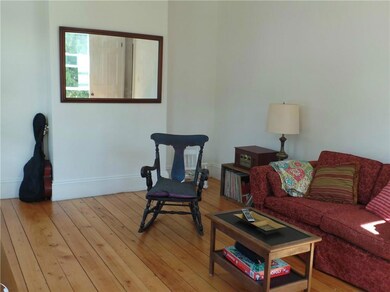 Beautiful living room with pine...