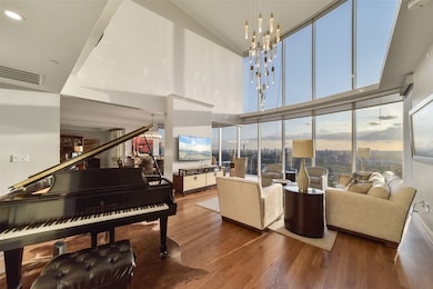 Luxurious high-rise living space with two story fl