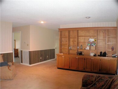 Built-in cabinets in great room.