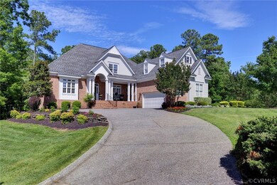 The aggregate driveway is just off a private lane.