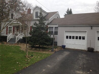 Front, 2 car garage view
