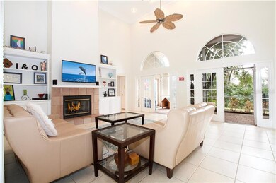 Great room floor plan.   High ceilings, opens to l