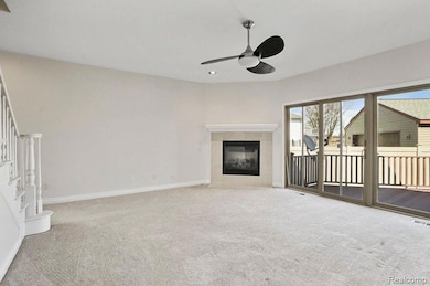 Gas fireplace in living room