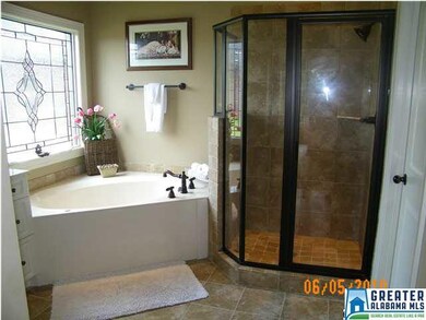 Tiled shower in master bath