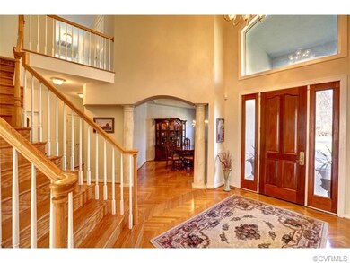 View from the family room to the front entry.   No