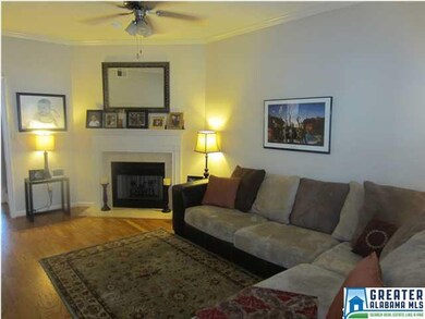 Spacious family room with fireplace