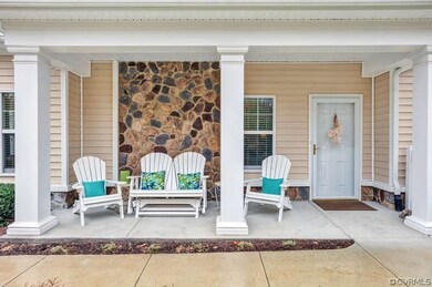 Beautiful Front Porch and adjoining fenced area fo