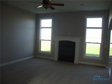 Family room with gas fireplace